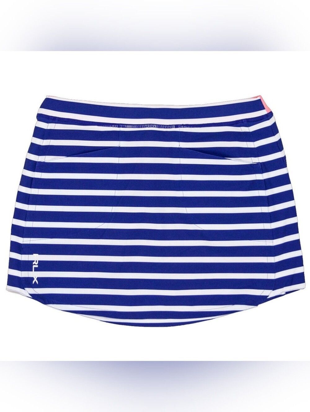 RLX Ralph Lauren 15" Golf Performance Print Aim Cabana Stripe Skort Size L Sport